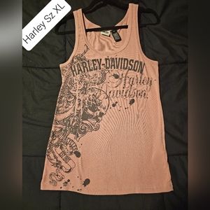 Pink Harley Davidson Tank Top Sz XL
